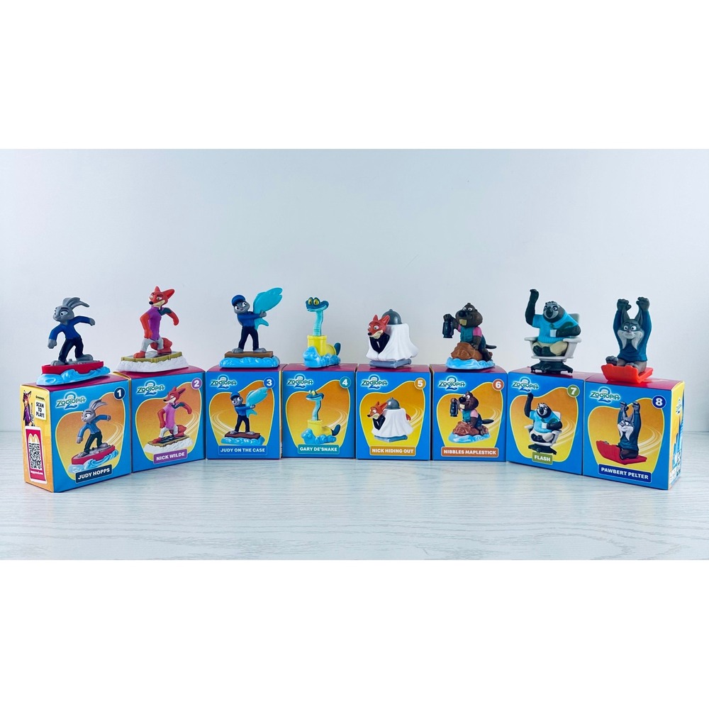 Disney Zootopia Mini Figures Set of 8 Collectible Toys New in Box